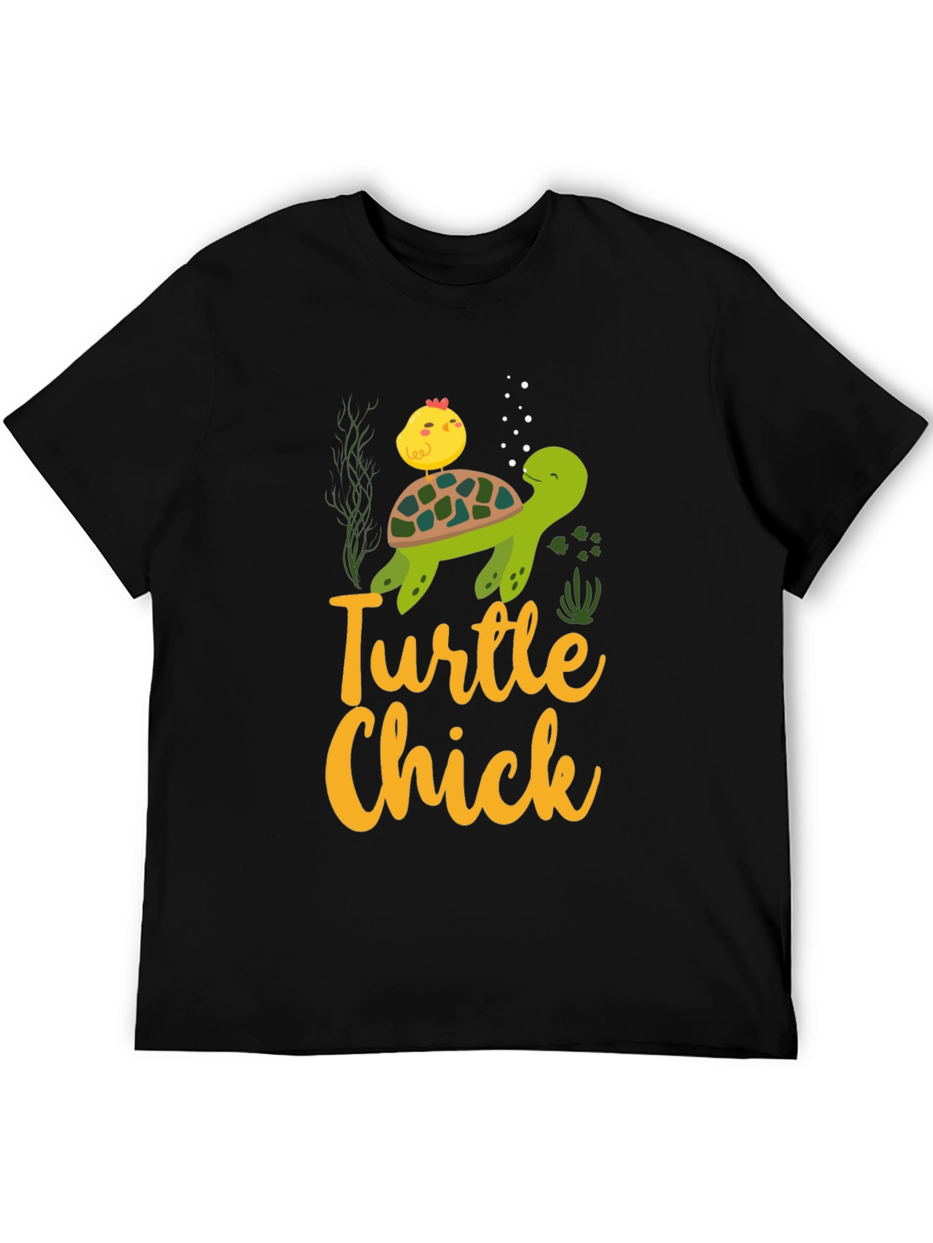 Turtle Chick Graphic Print T-Shirt