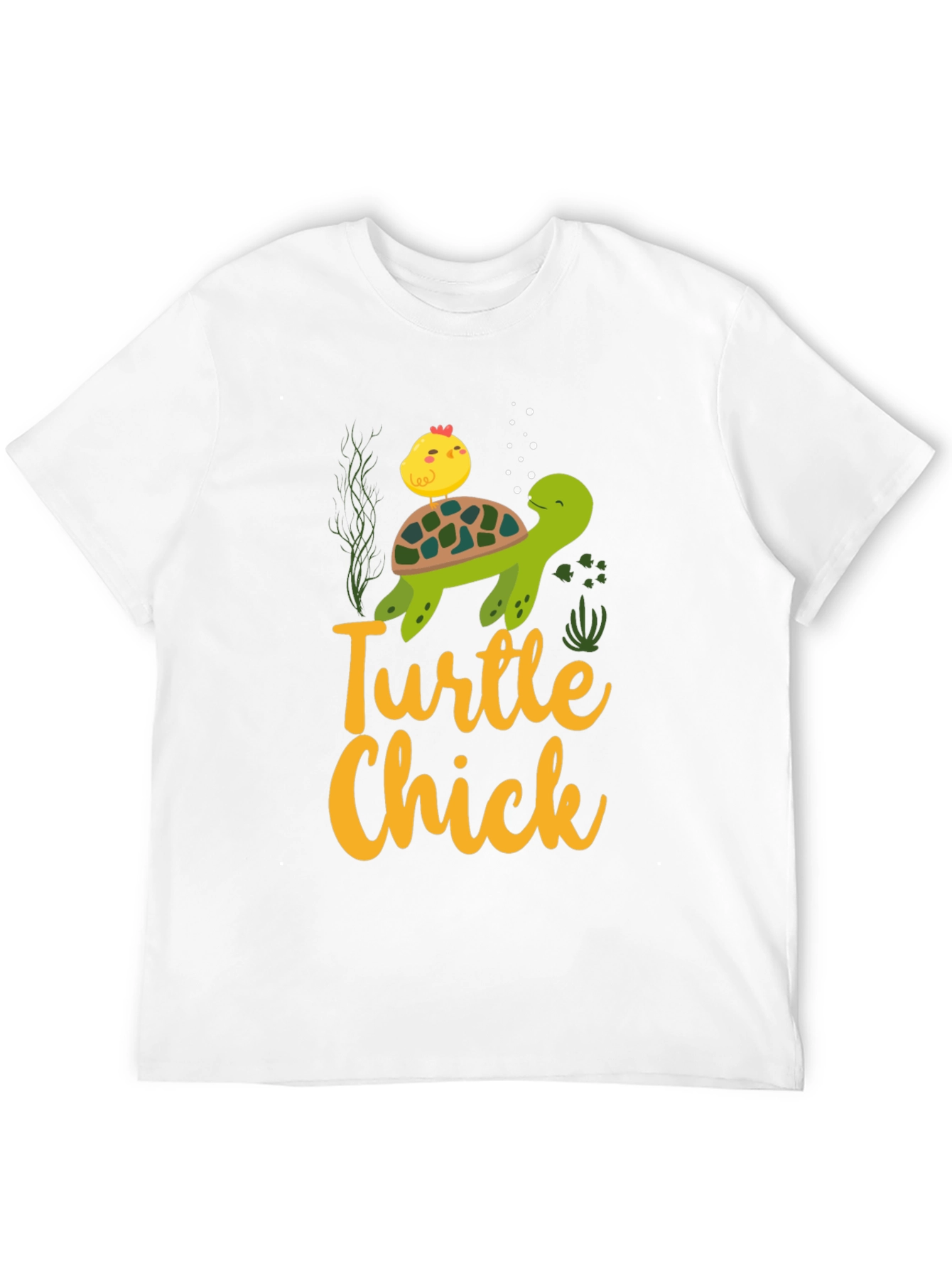 Turtle Chick Graphic Print T-Shirt