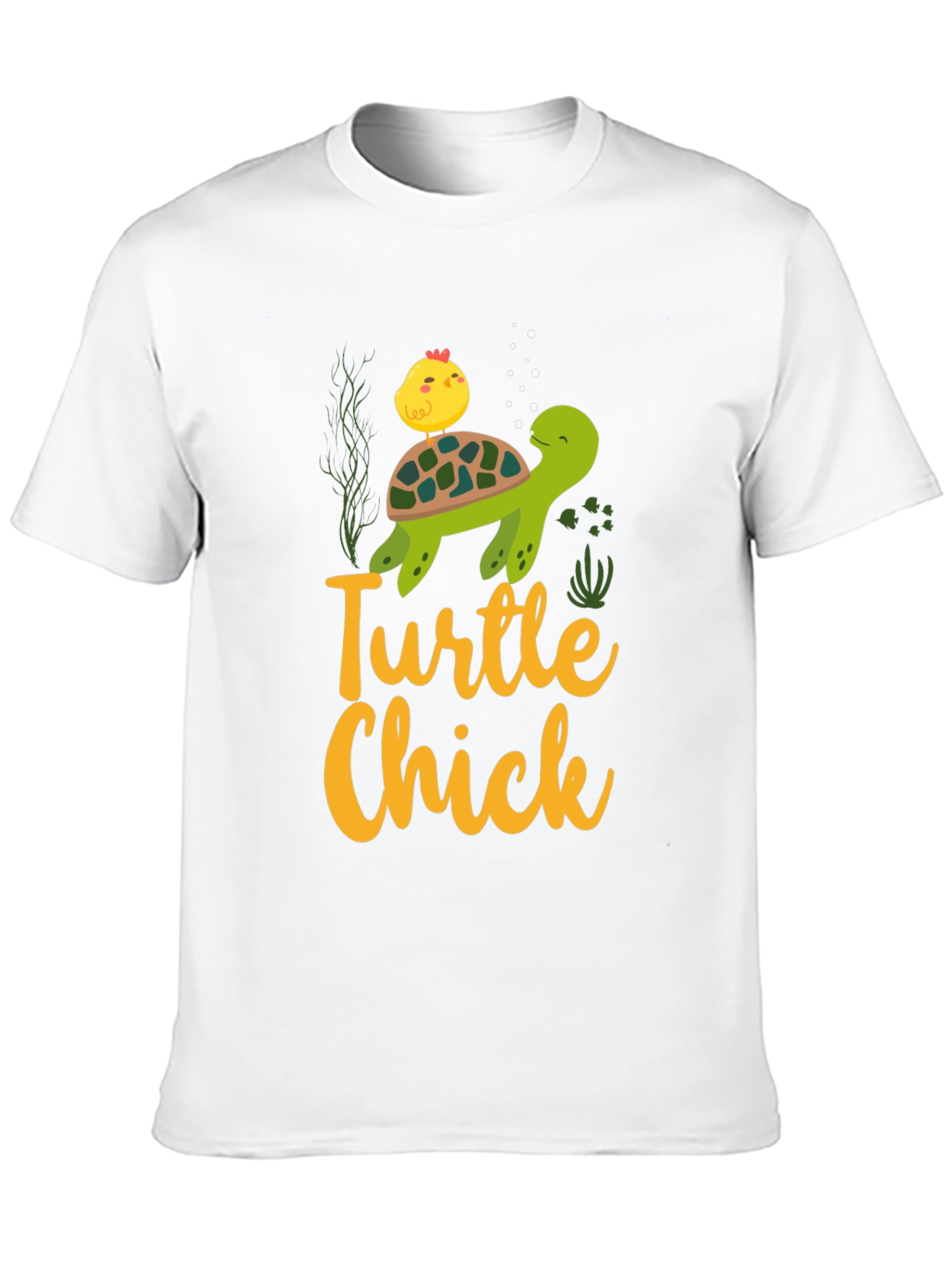 Turtle Chick Graphic Print T-Shirt