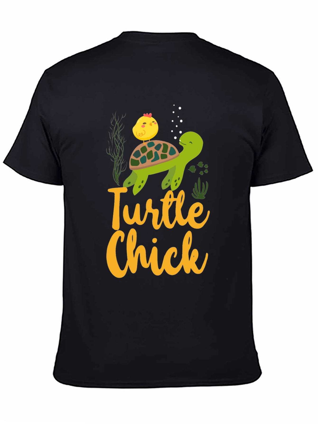 Turtle Chick Graphic Print T-Shirt