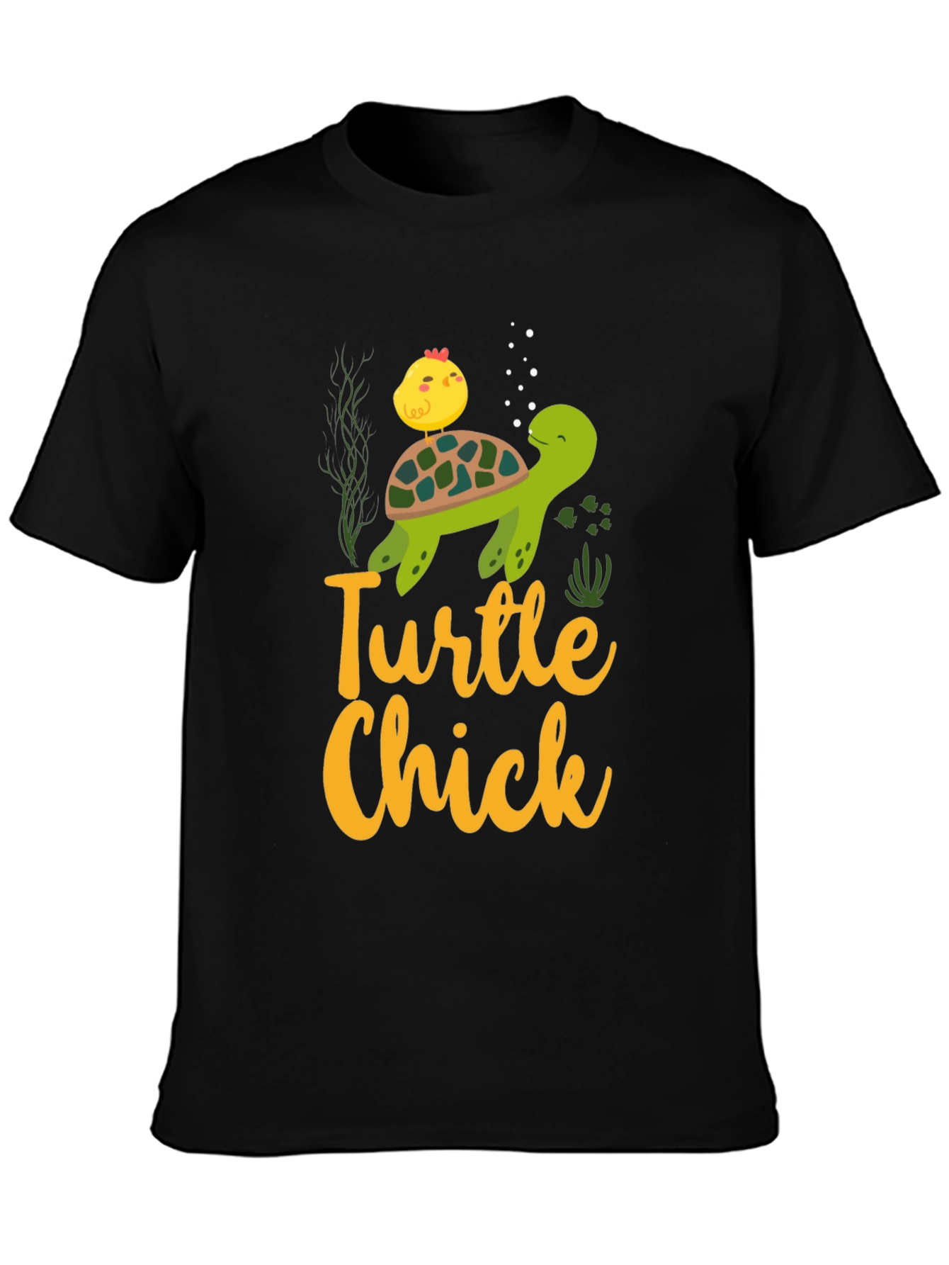 Turtle Chick Graphic Print T-Shirt