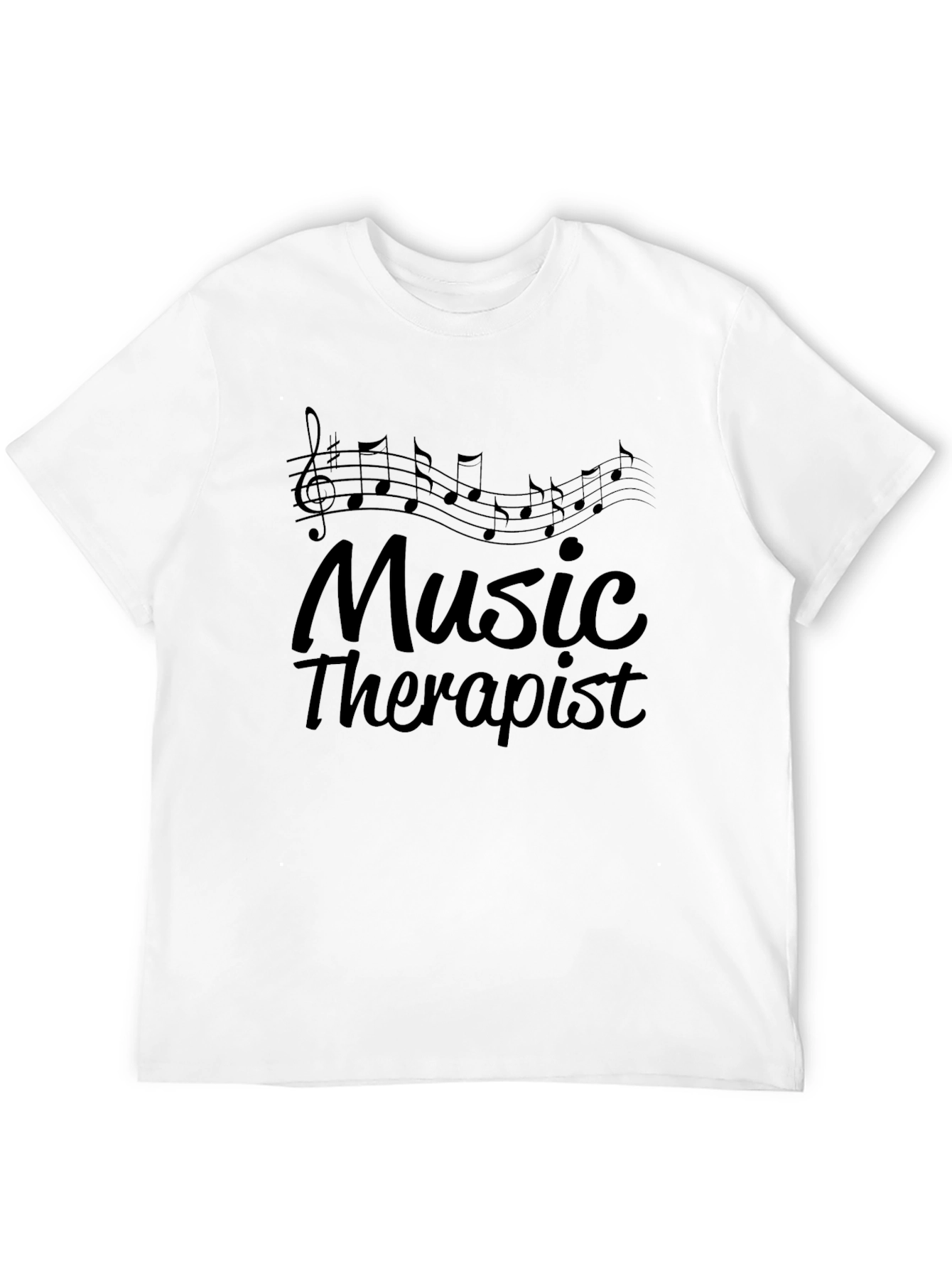 Music Therapist T-Shirt - Black Graphic Tee