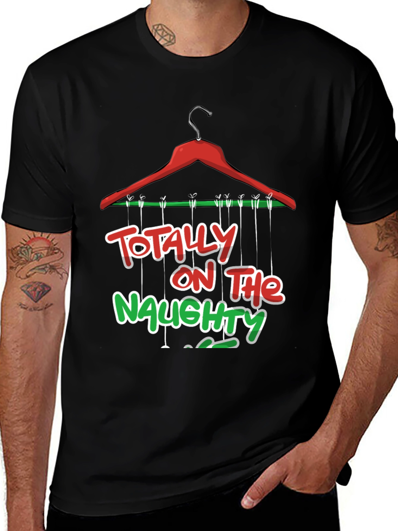 Naughty List T-Shirt: Festive Holiday Apparel