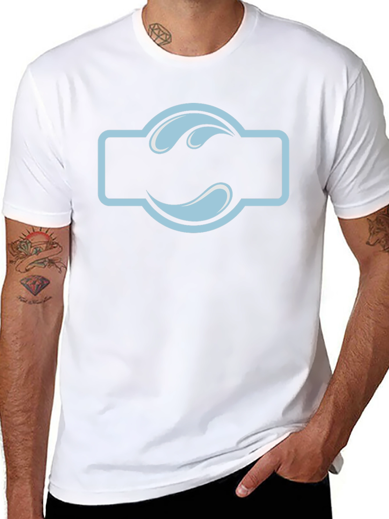 Black T-Shirt with Water Drop Logo