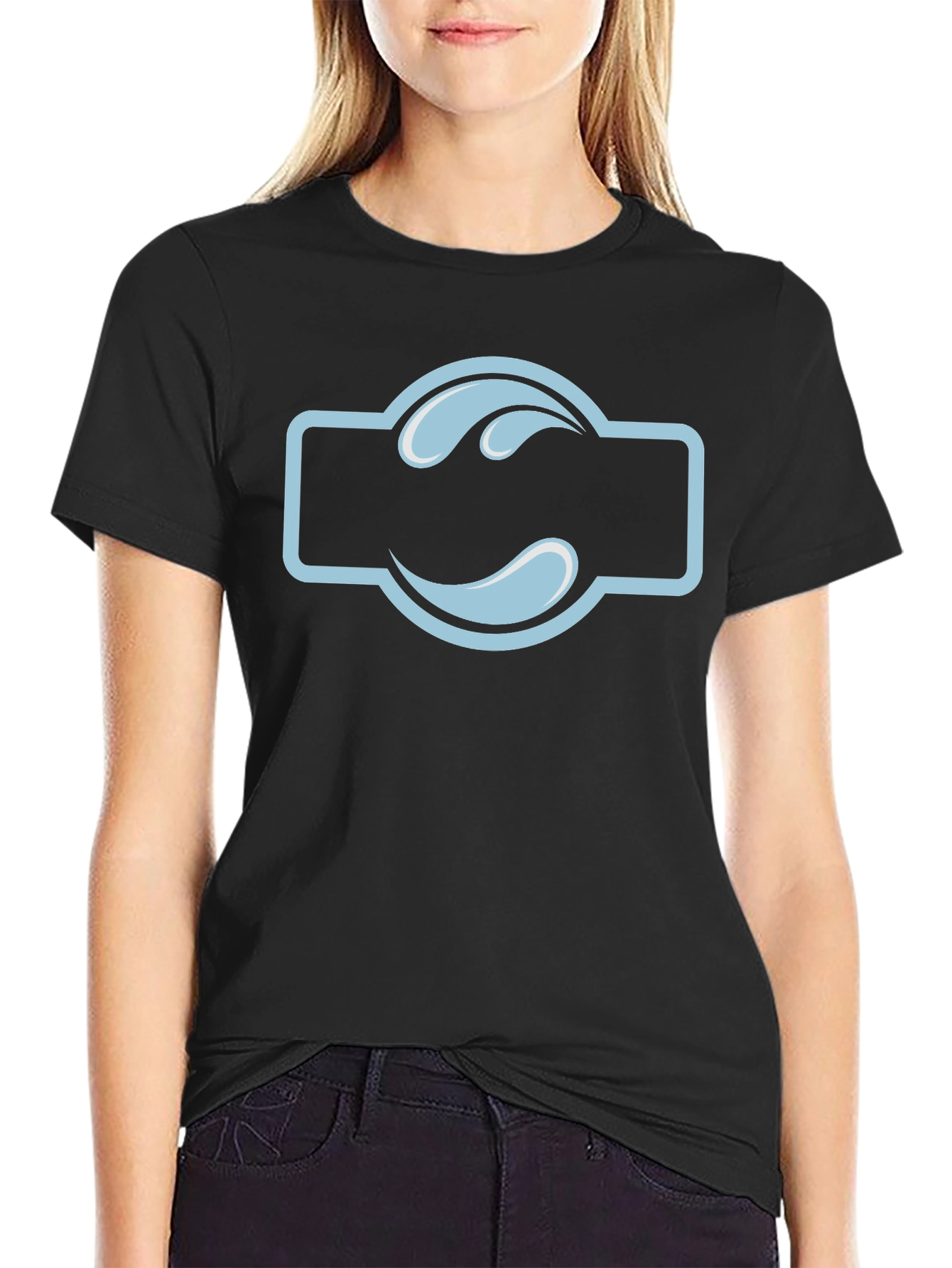 Black T-Shirt with Water Drop Logo