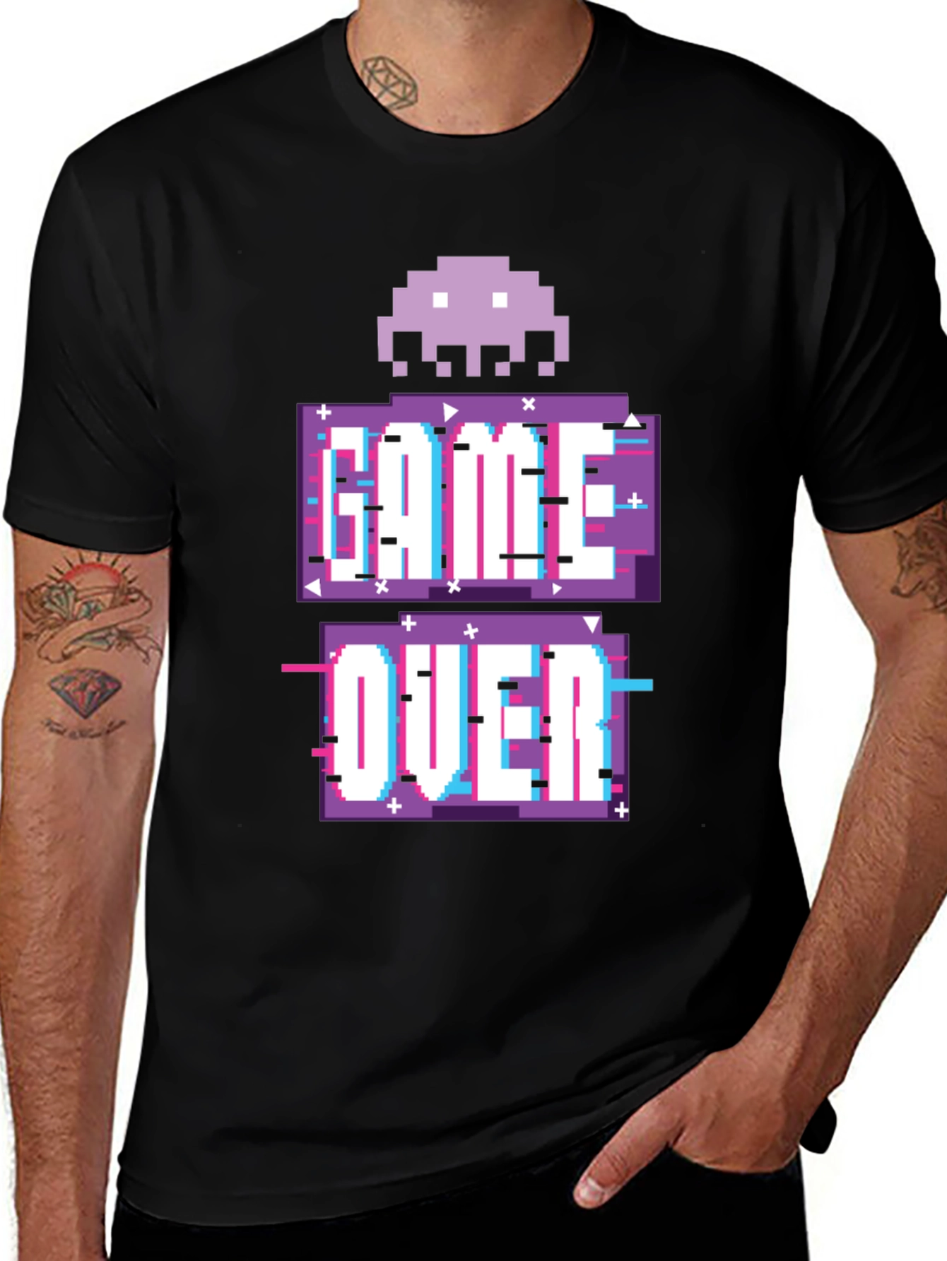 Game Over Pixel Art T-Shirt - Retro Gaming Style