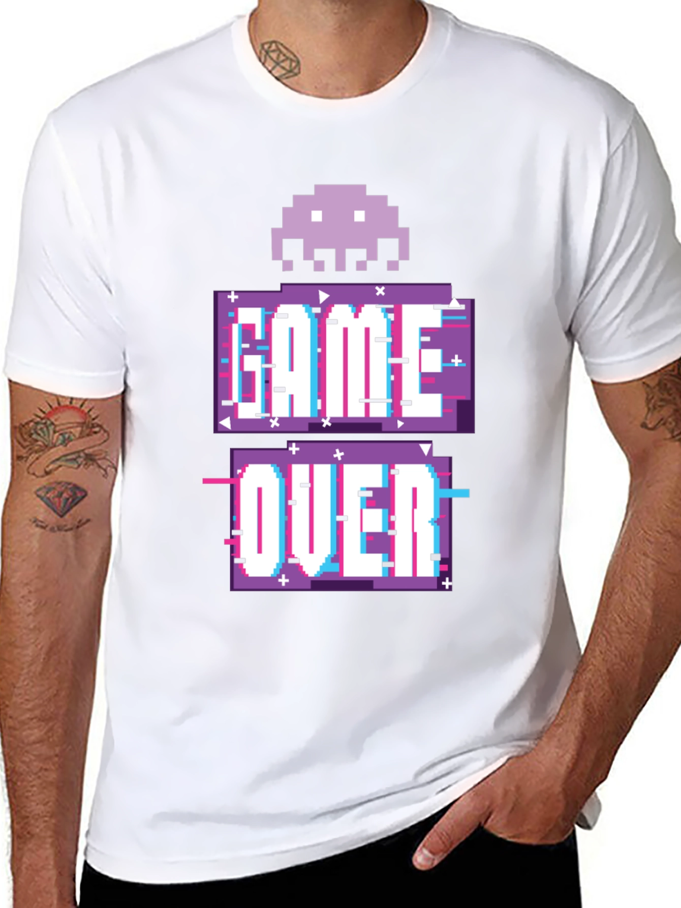 Game Over Pixel Art T-Shirt - Retro Gaming Style