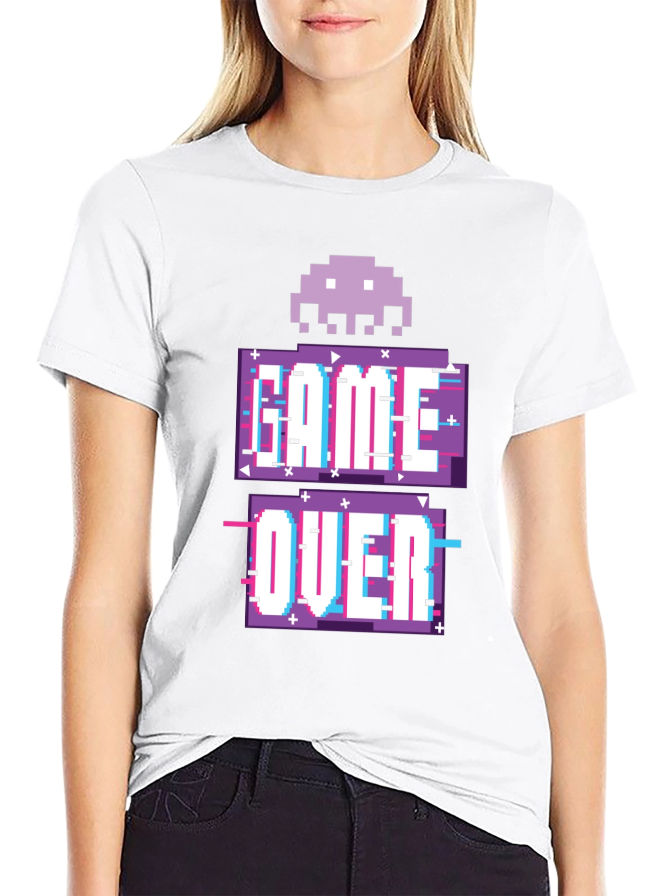 Game Over Pixel Art T-Shirt - Retro Gaming Style