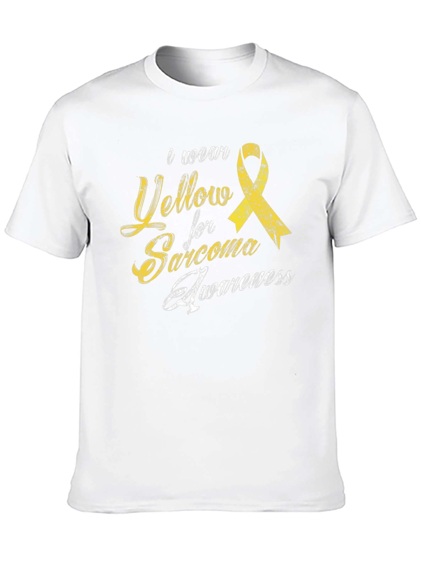 Sarcoma Awareness Tee - I Wear Yellow Ribbon