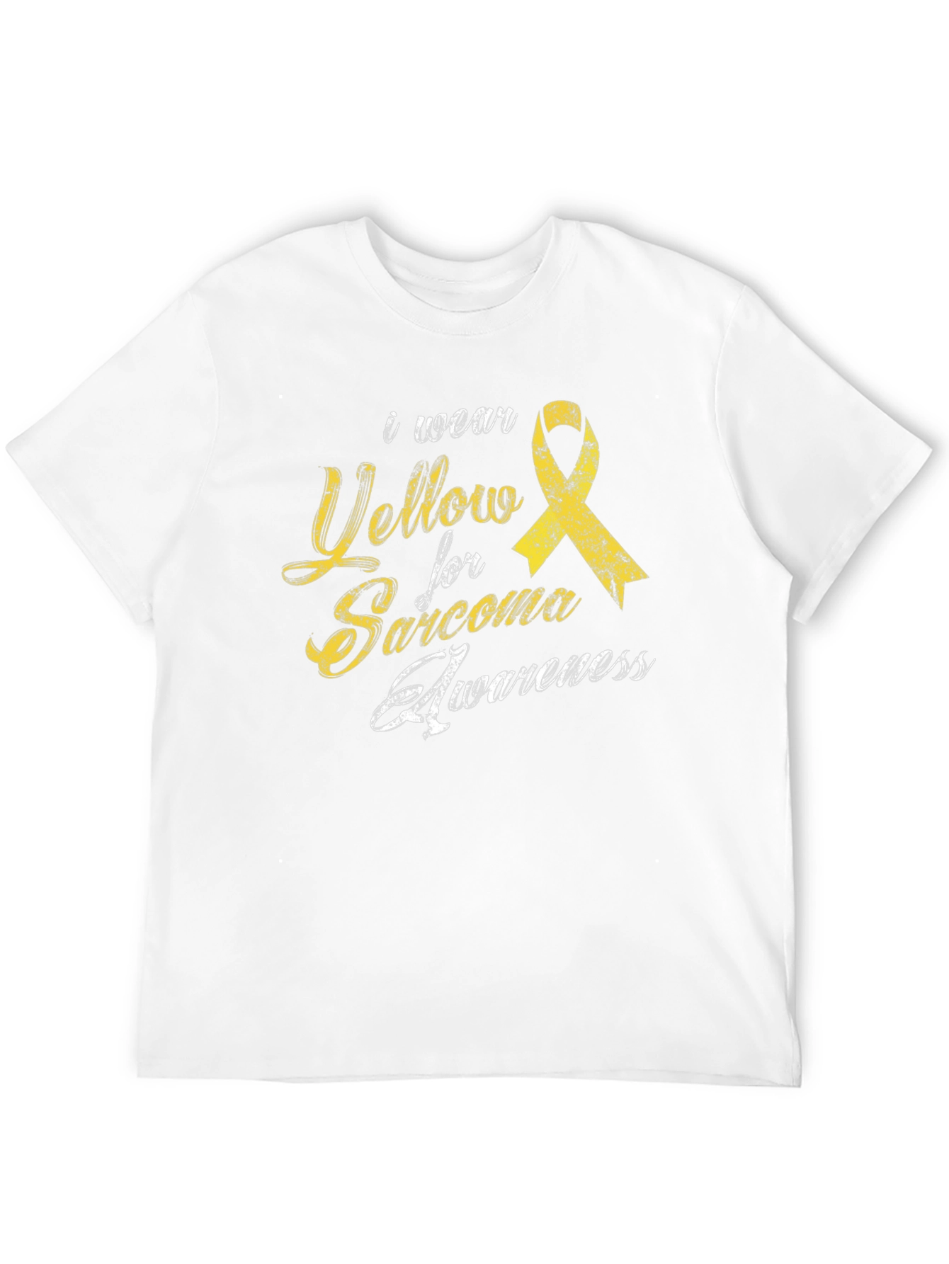Sarcoma Awareness Tee - I Wear Yellow Ribbon
