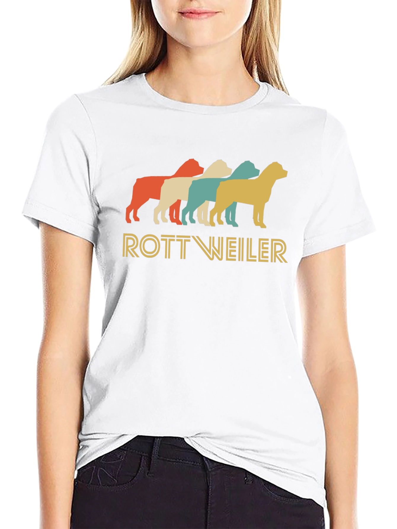 Retro Rottweiler Dog Breed Graphic T-Shirt