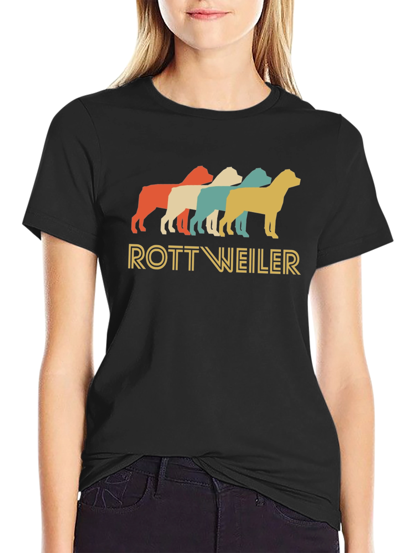 Retro Rottweiler Dog Breed Graphic T-Shirt