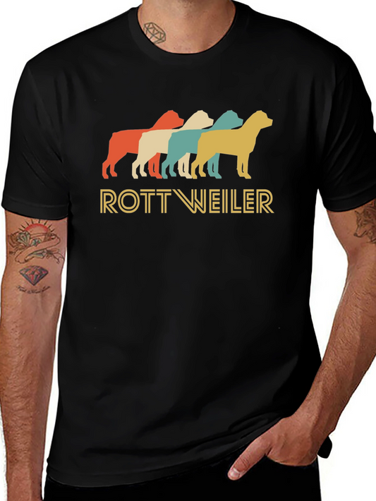 Retro Rottweiler Dog Breed Graphic T-Shirt