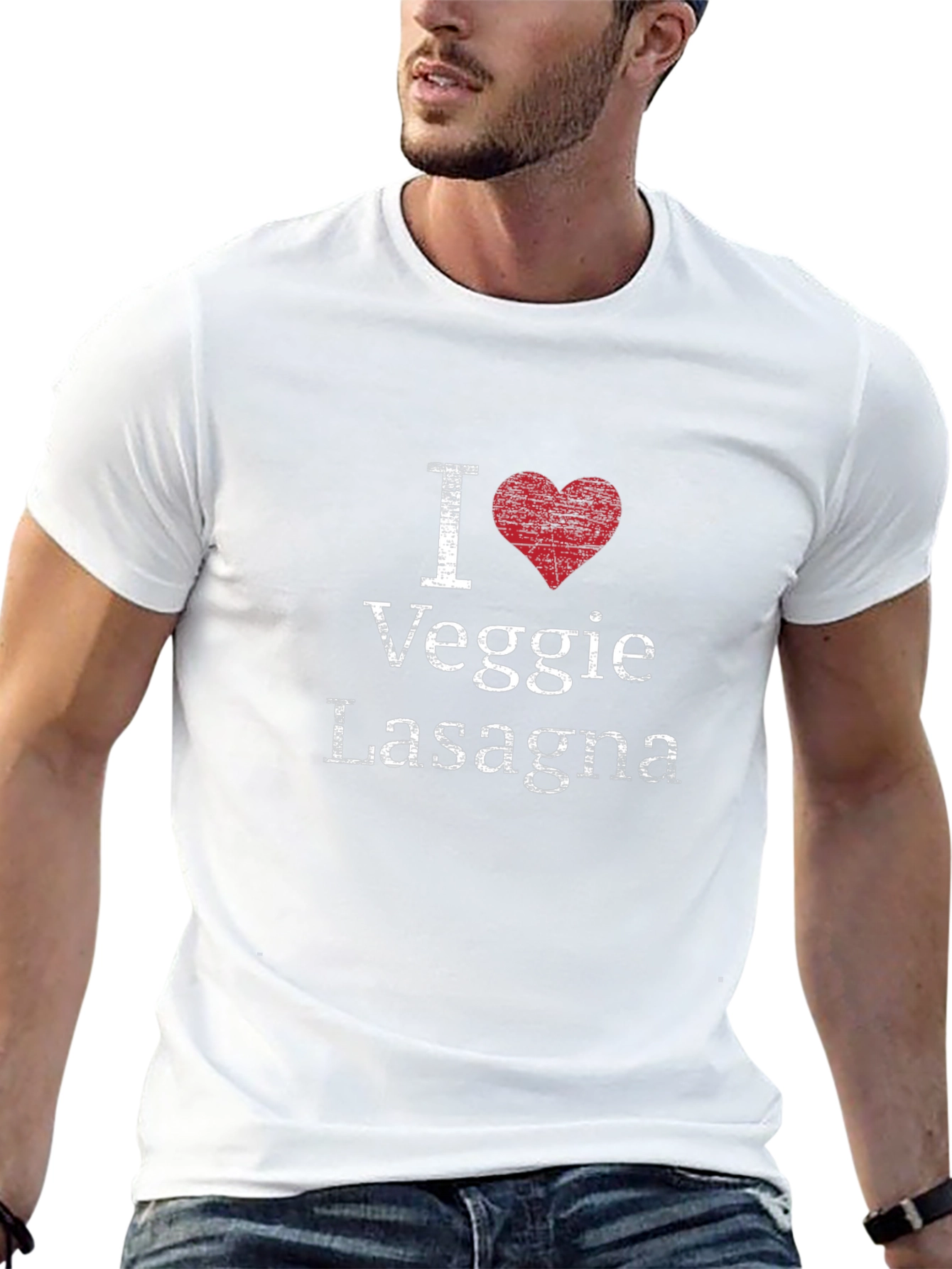 I Heart Veggie Lasagna T-Shirt - Novelty Graphic Tee