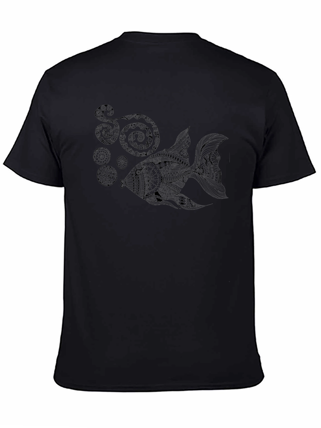 Abstract Goldfish Graphic T-Shirt - Black