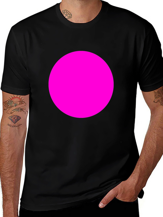 Bold Pink Circle Tee - Modern Graphic T-Shirt