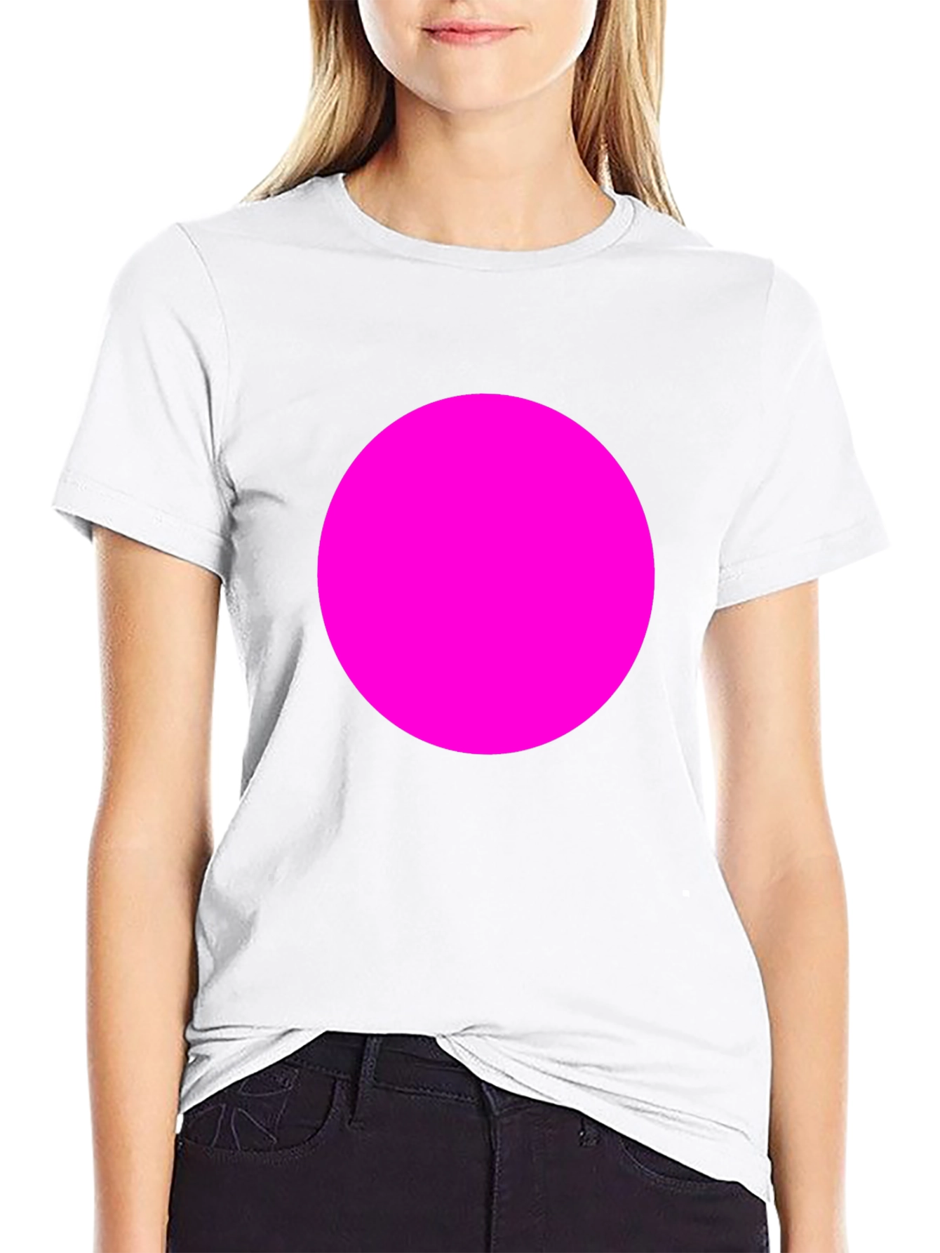 Bold Pink Circle Tee - Modern Graphic T-Shirt