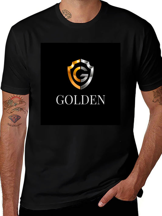 Golden Logo T-Shirt - Stylish Graphic Tee for Men