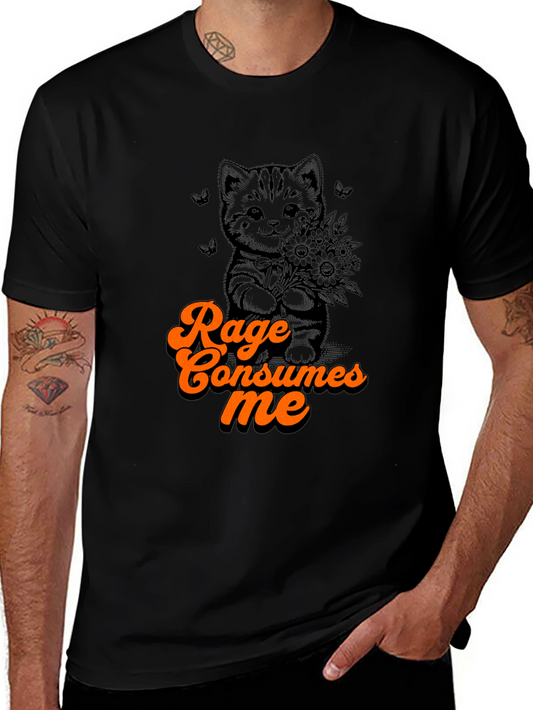 Rage Consumes Me Kitten T-Shirt - Cute Graphic Tee
