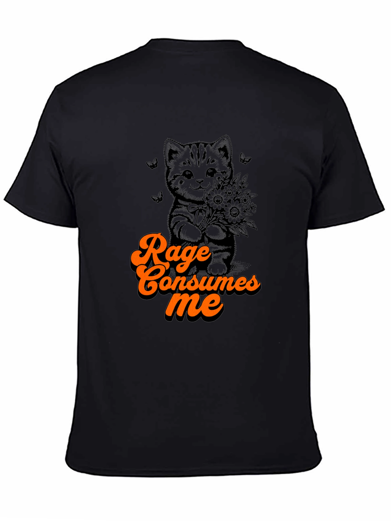 Rage Consumes Me Kitten T-Shirt - Cute Graphic Tee