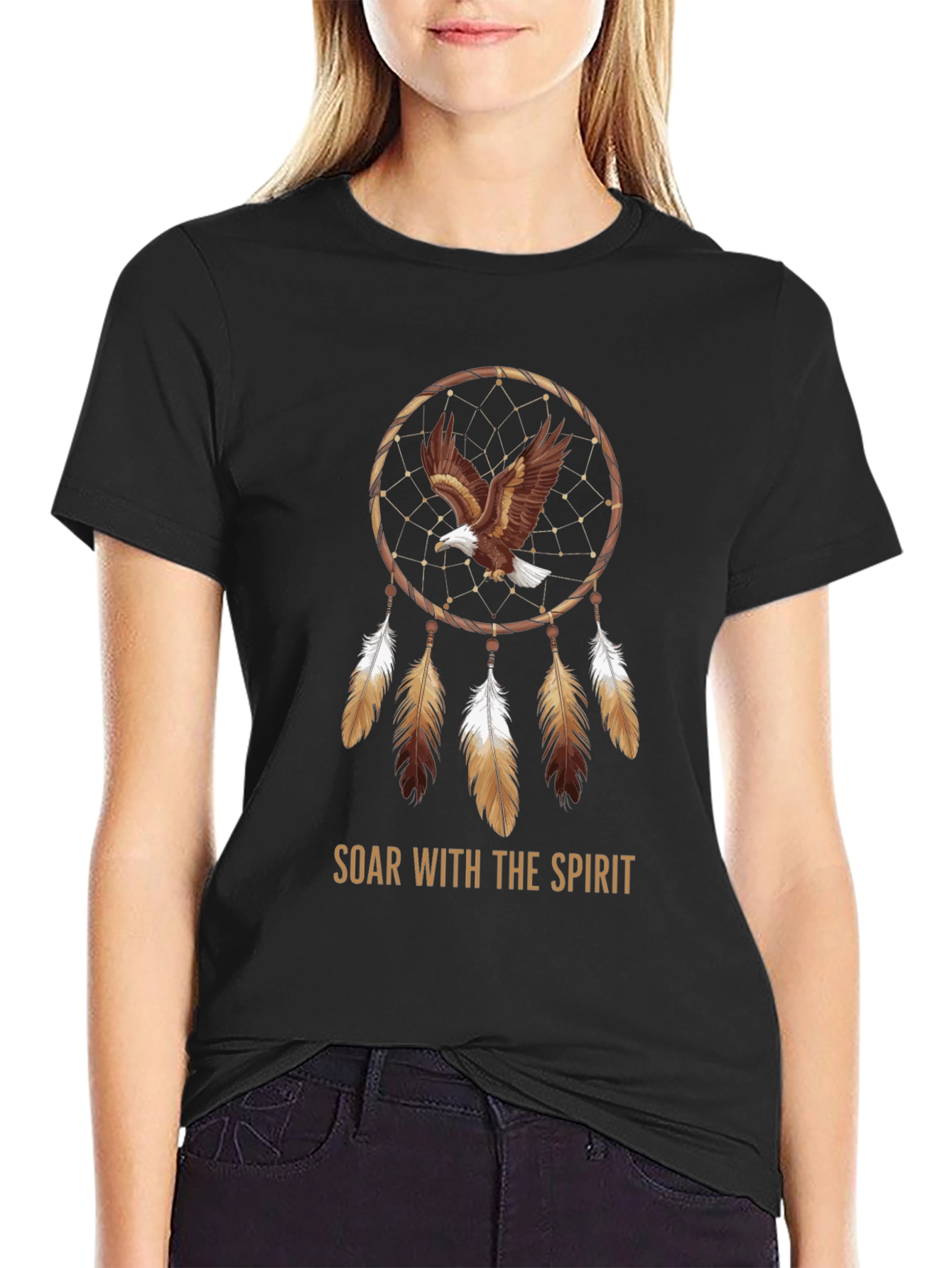Eagle Dreamcatcher Graphic Tee - Soar with the Spirit
