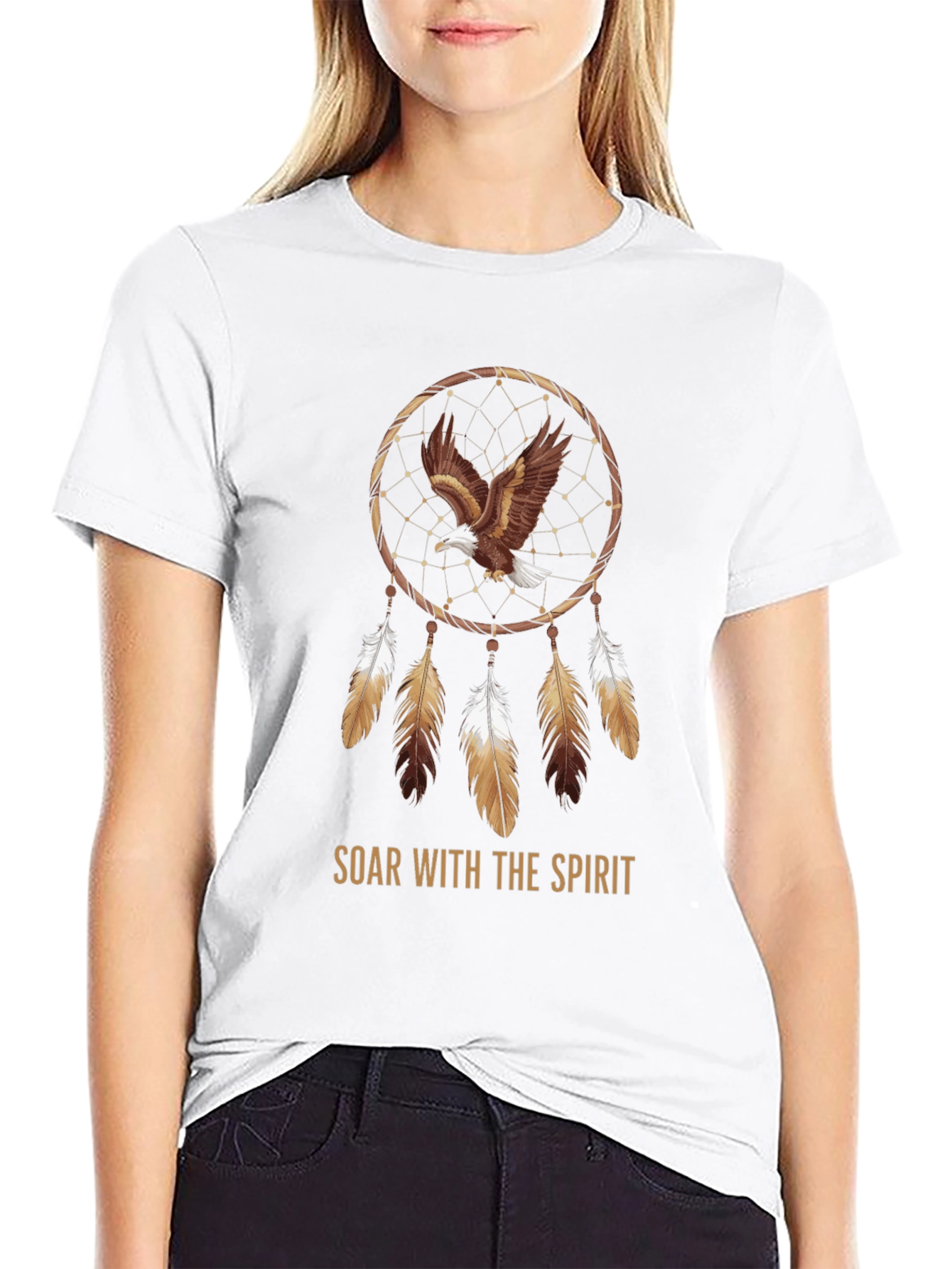 Eagle Dreamcatcher Graphic Tee - Soar with the Spirit