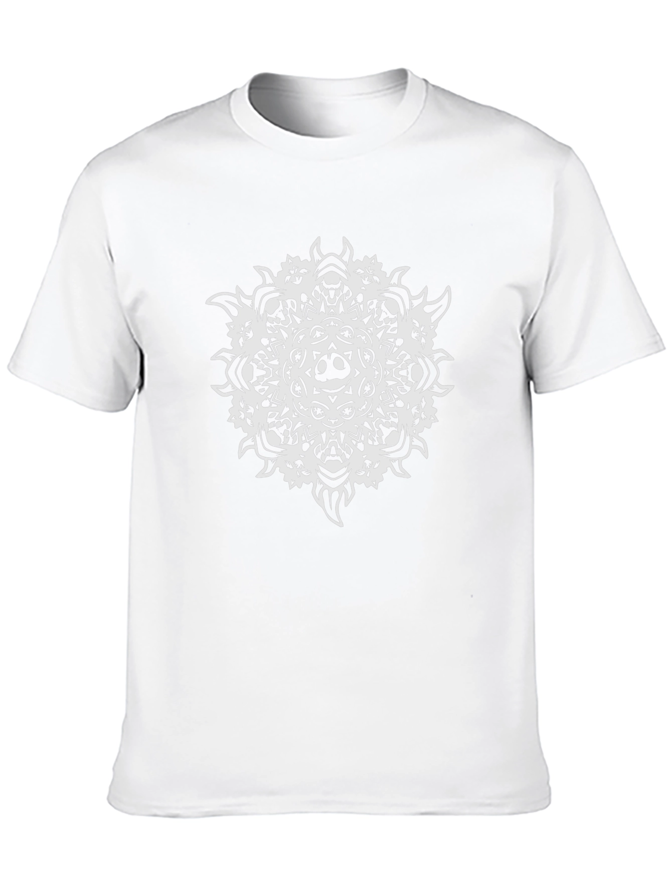Skull Mandala Graphic Tee - Black Cotton T-Shirt