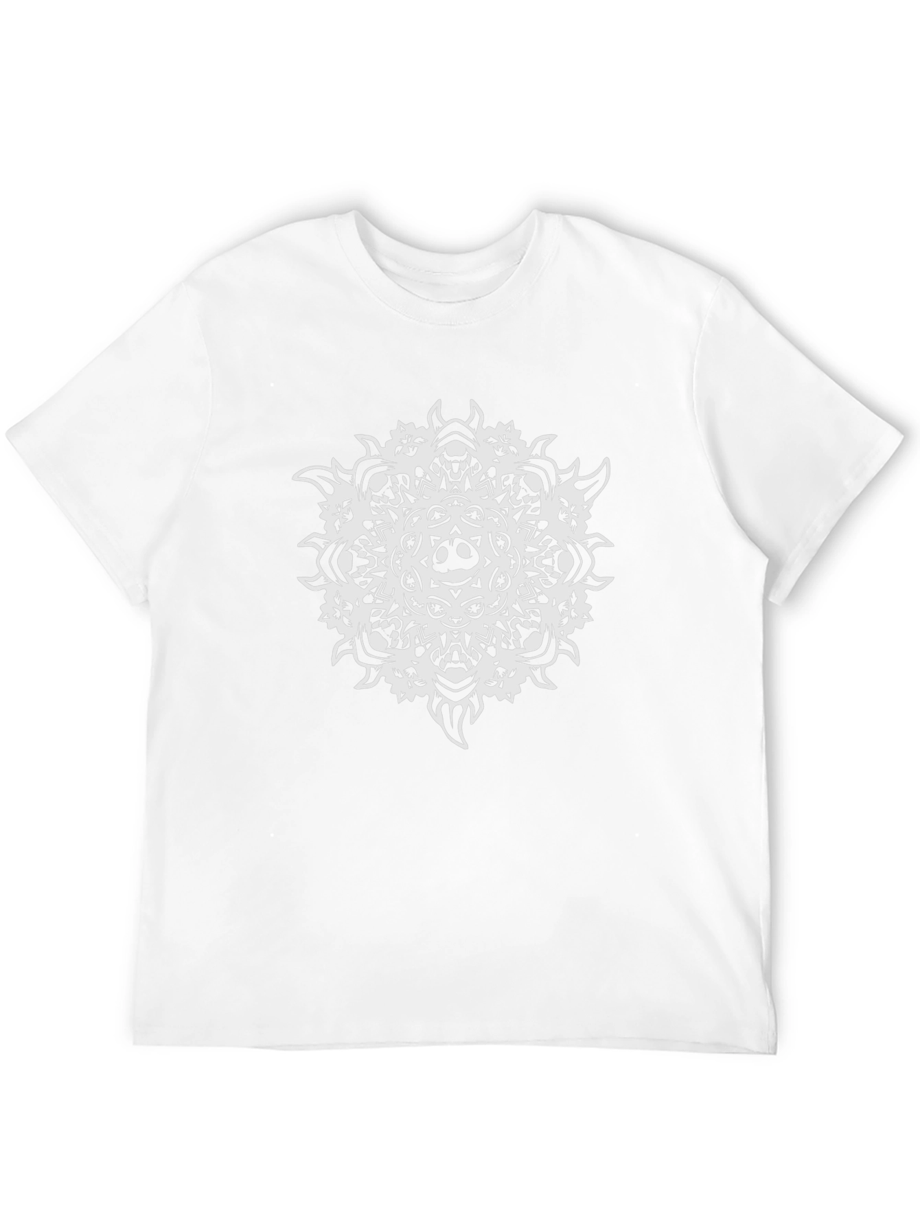 Skull Mandala Graphic Tee - Black Cotton T-Shirt