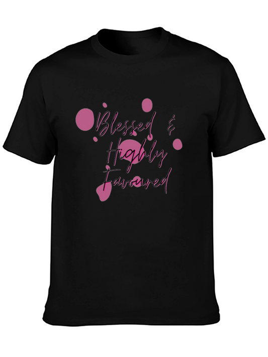 Blessed & Highly Favored Black T-Shirt