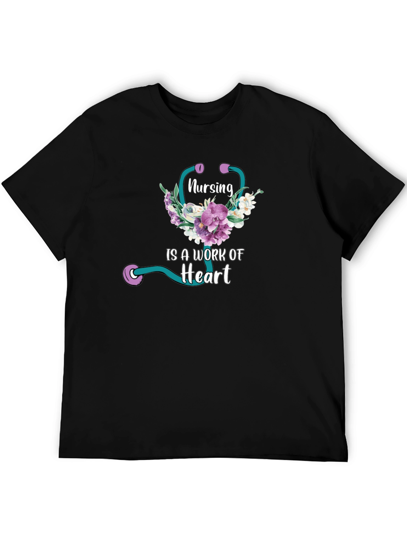 Nursing is a Work of Heart Graphic T-Shirt