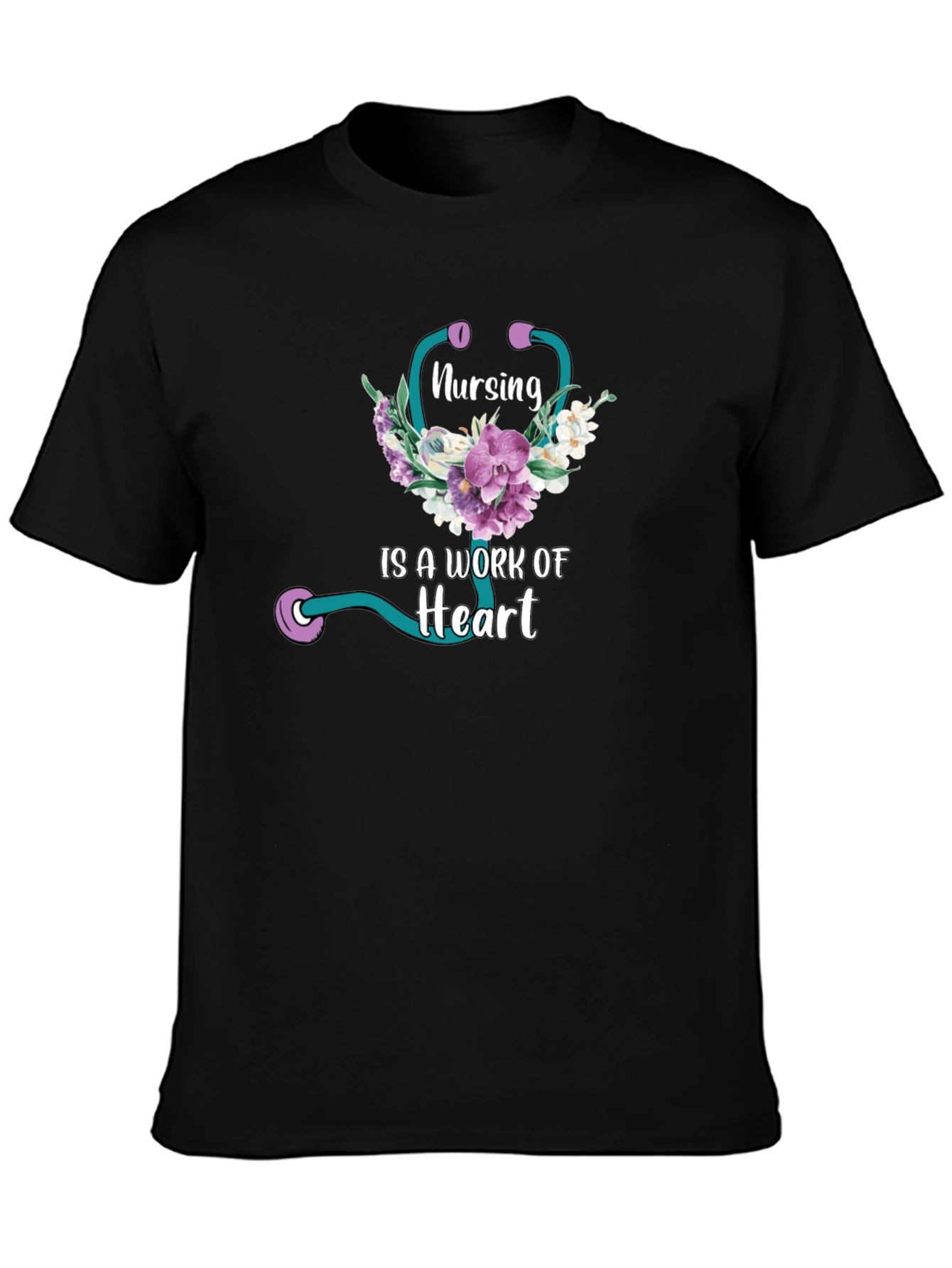 Nursing is a Work of Heart Graphic T-Shirt