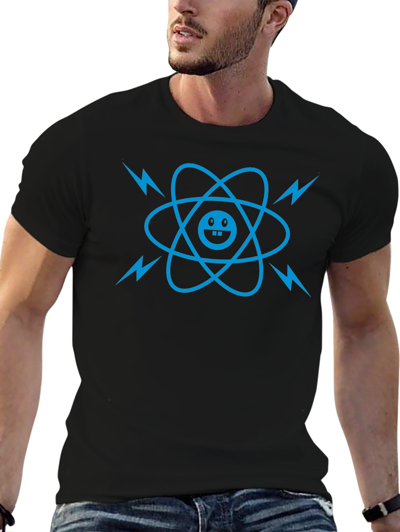 Cool Graphic Tee - Atom with Face