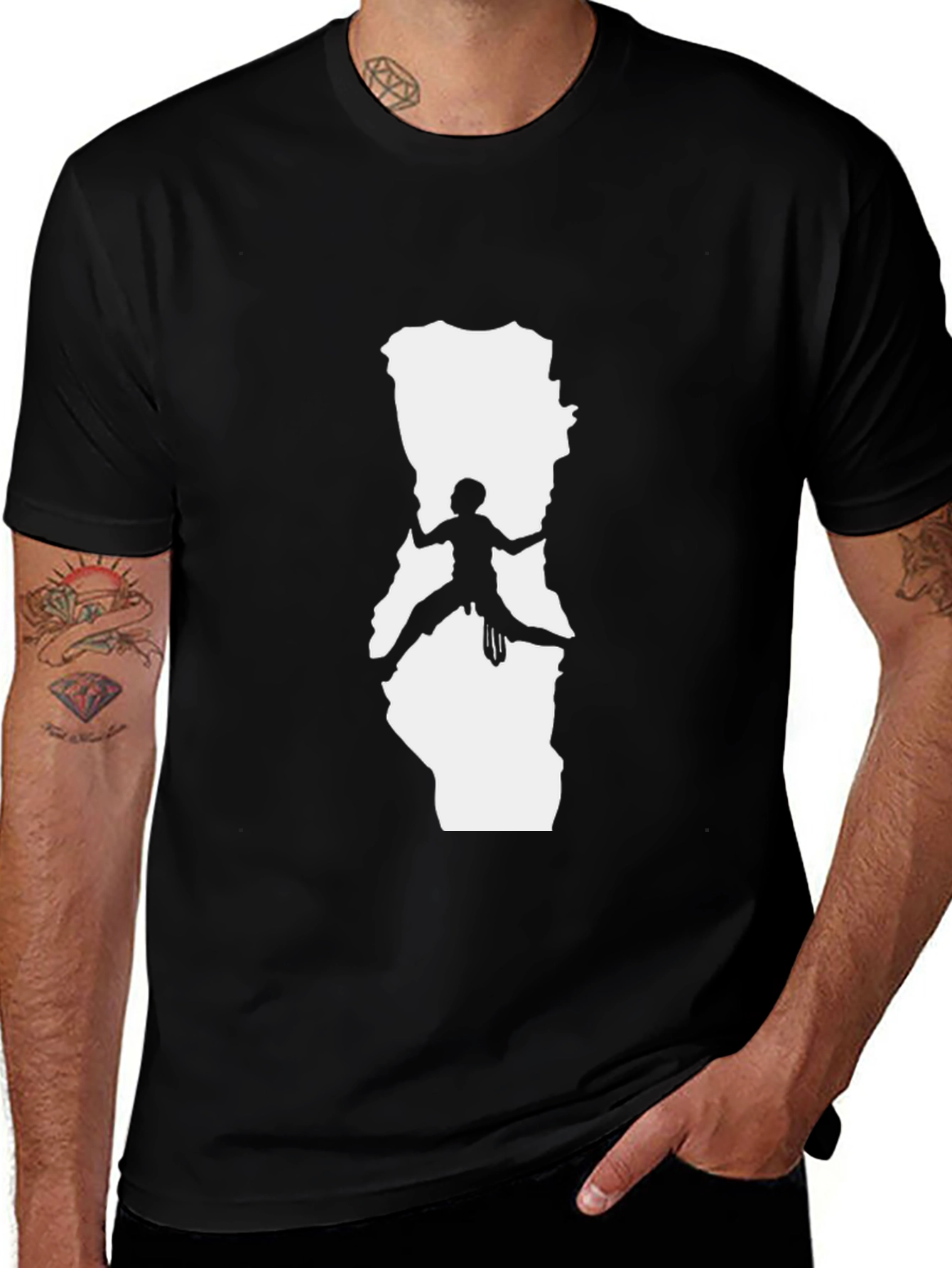 Climbing Silhouette Graphic Tee - Rock Climbing T-Shirt