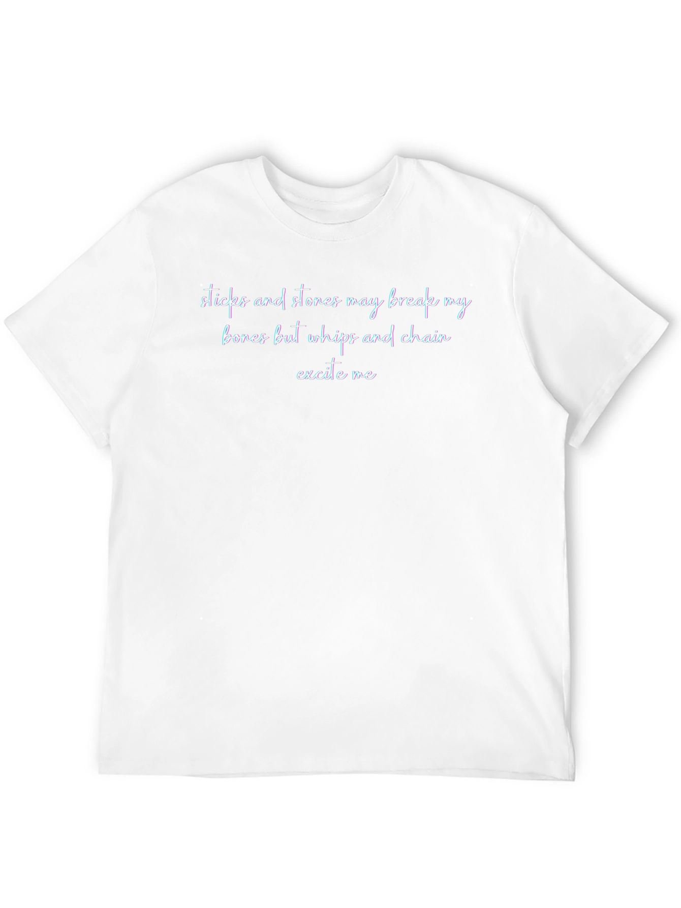 Sticks and Stones Slogan T-Shirt - Edgy Design