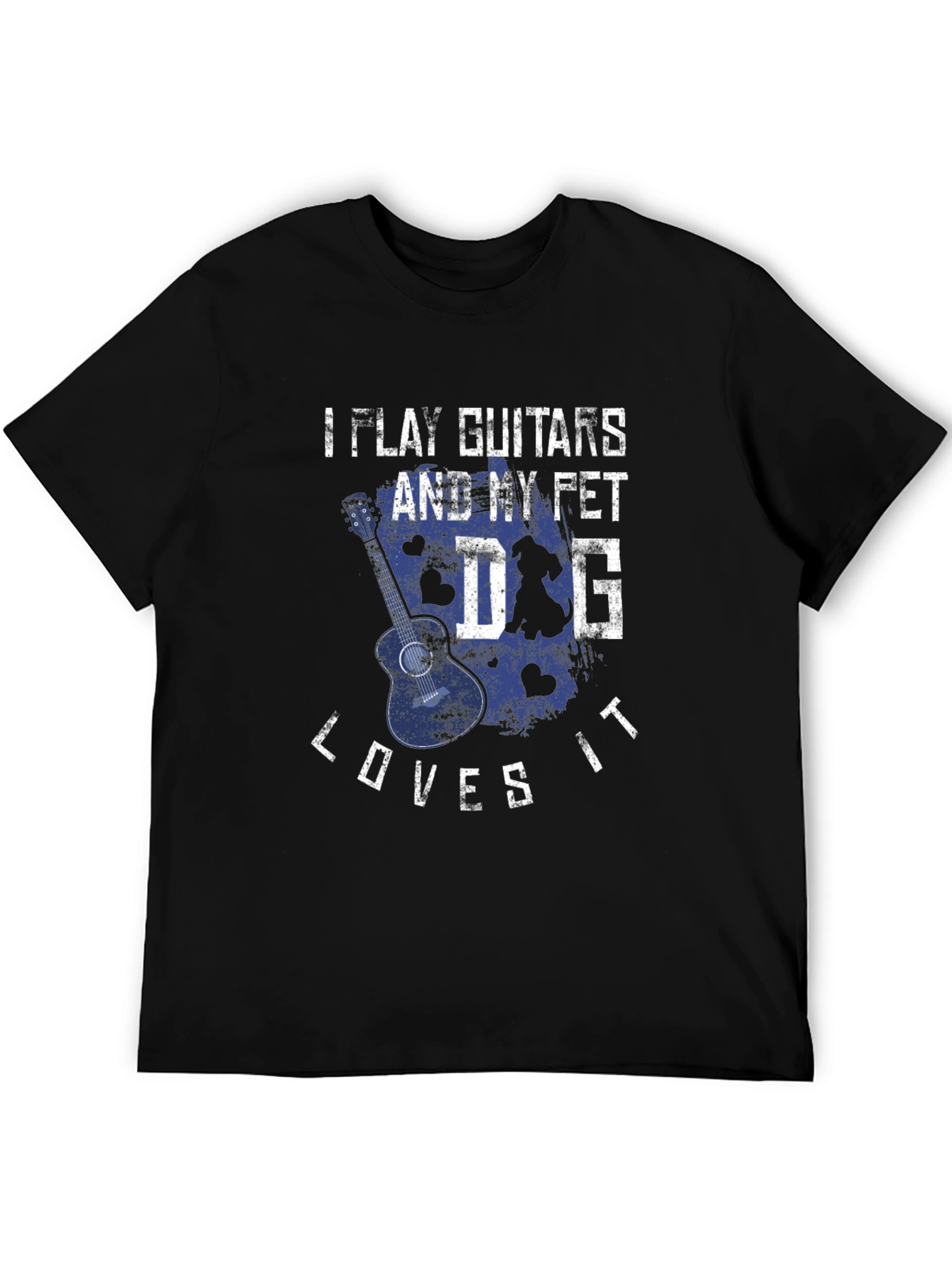 Guitar & Dog Lover T-Shirt - I Play Guitars