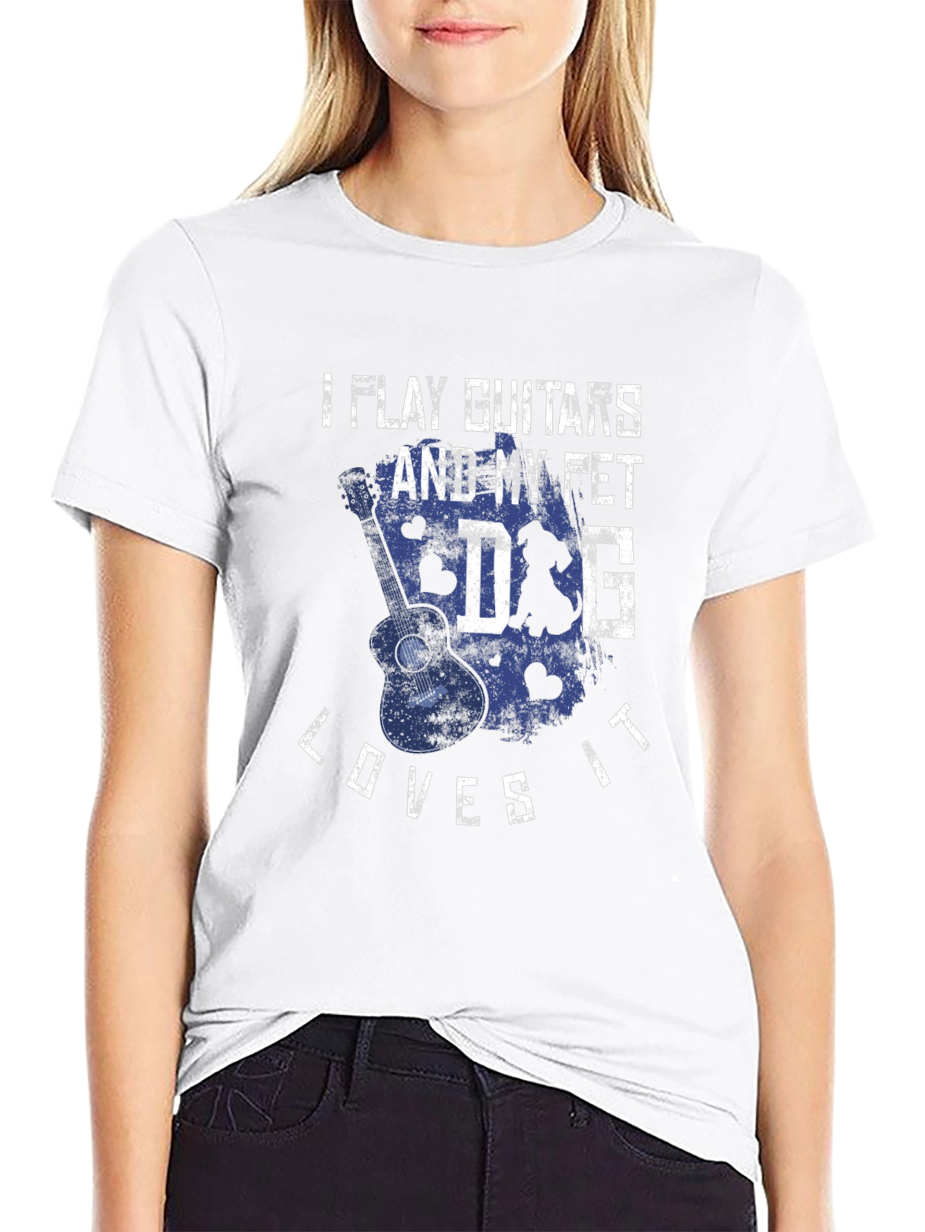 Guitar & Dog Lover T-Shirt - I Play Guitars