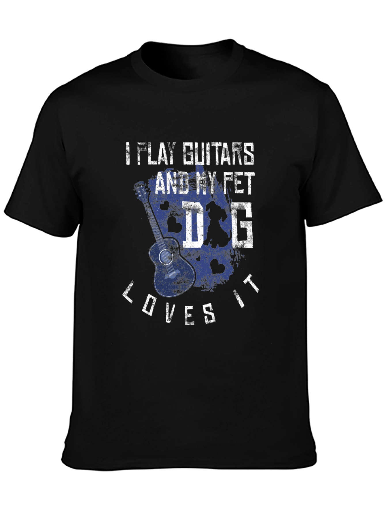 Guitar & Dog Lover T-Shirt - I Play Guitars