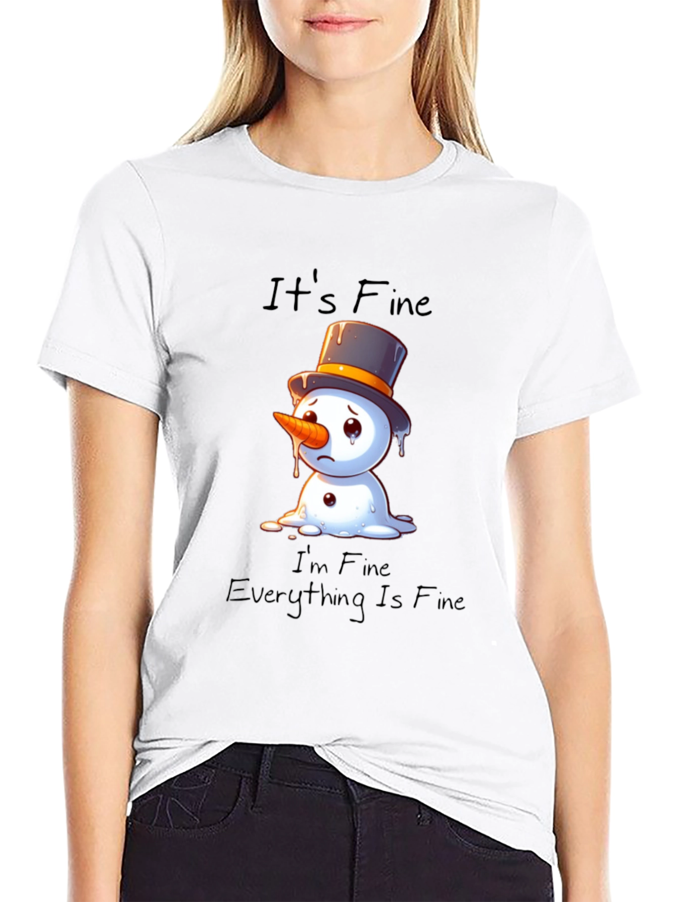Its Fine Snowman Graphic Tee