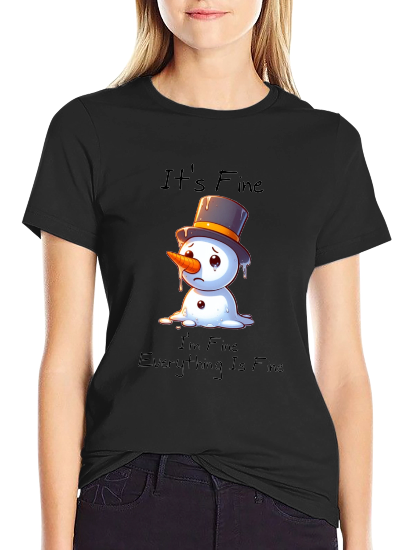 Its Fine Snowman Graphic Tee