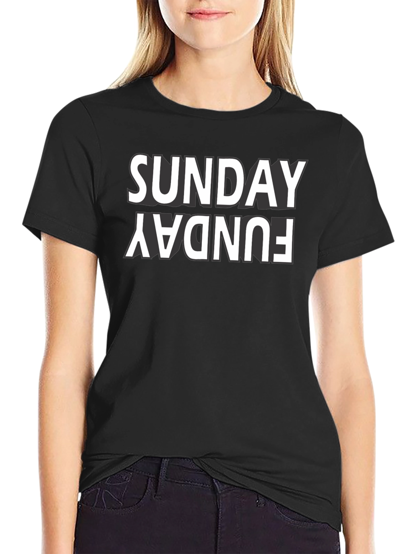 Sunday Funday Black Graphic Tee