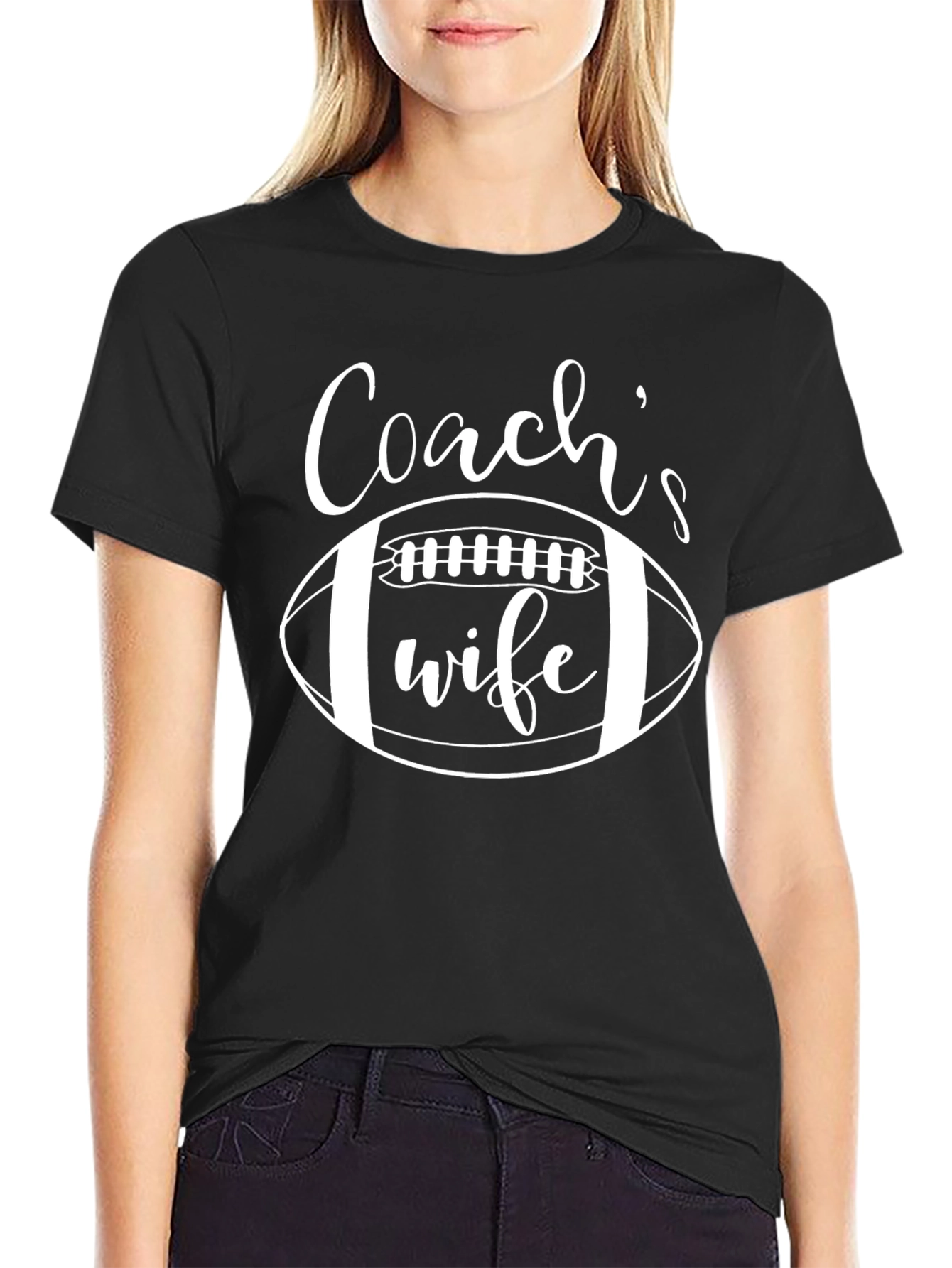 Coachs Wife Football Graphic T-Shirt