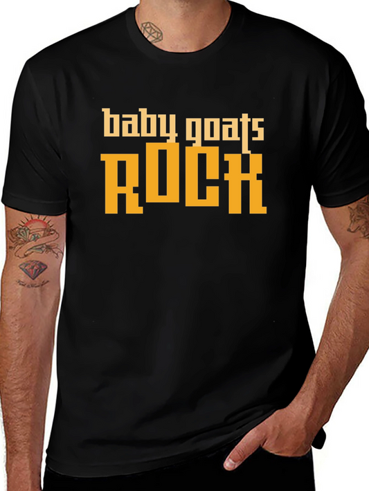 Baby Goats Rock Graphic Tee - Classic Black T-Shirt