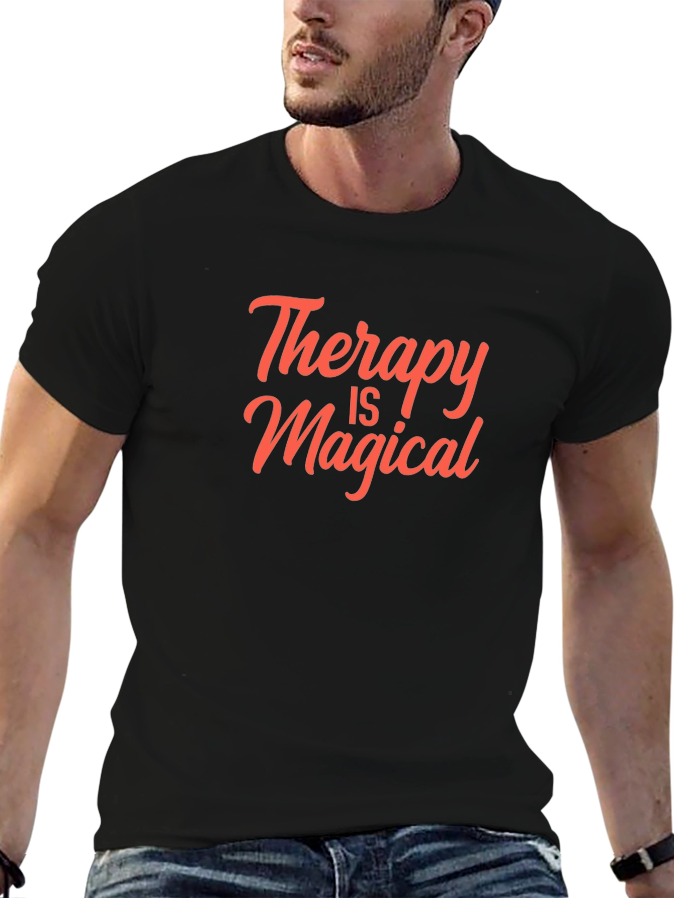 Therapy Is Magical Black T-Shirt