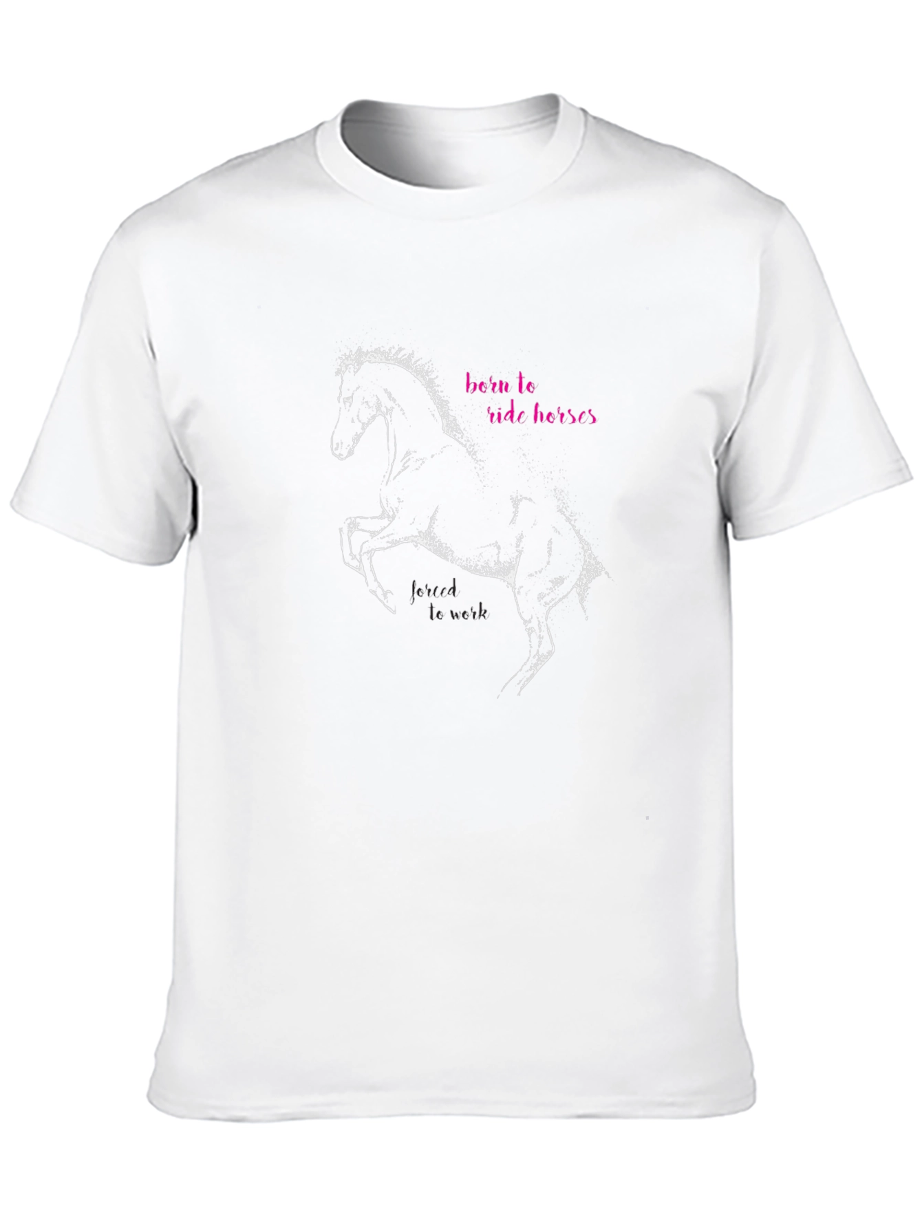 Born to Ride Horses Black Graphic Tee