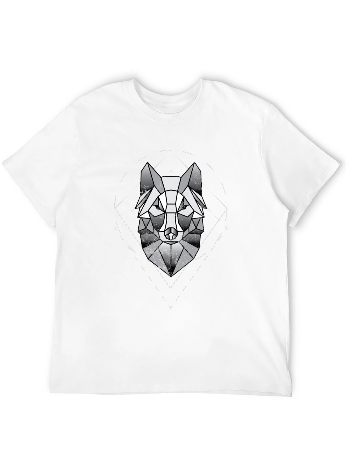 Geometric Wolf Graphic Tee - Modern Menswear