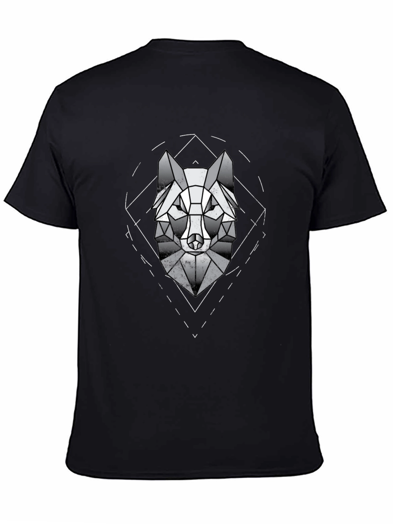 Geometric Wolf Graphic Tee - Modern Menswear