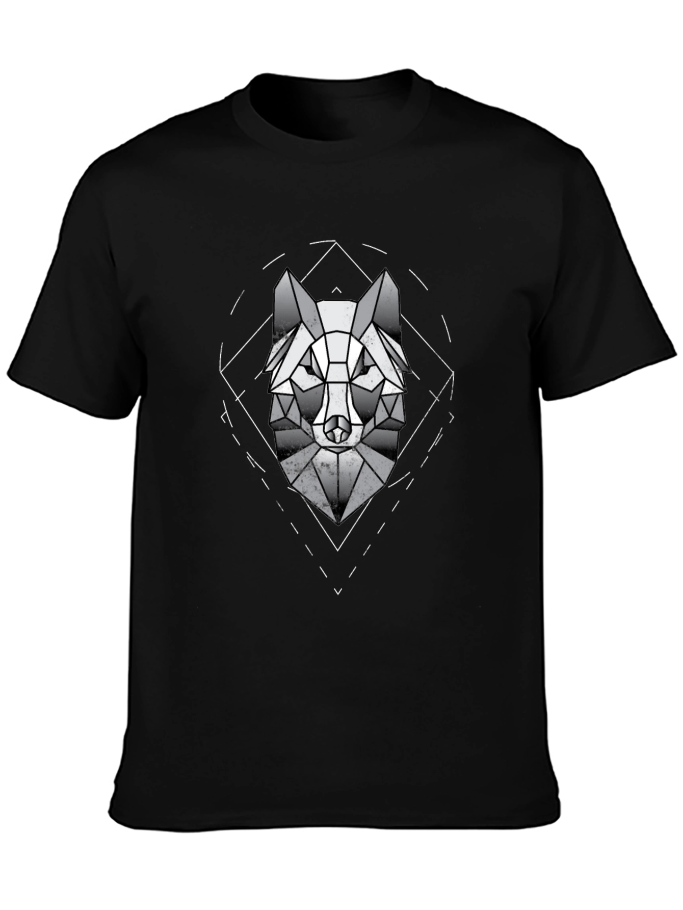 Geometric Wolf Graphic Tee - Modern Menswear