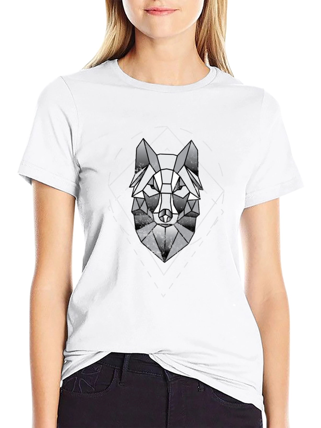 Geometric Wolf Graphic Tee - Modern Menswear