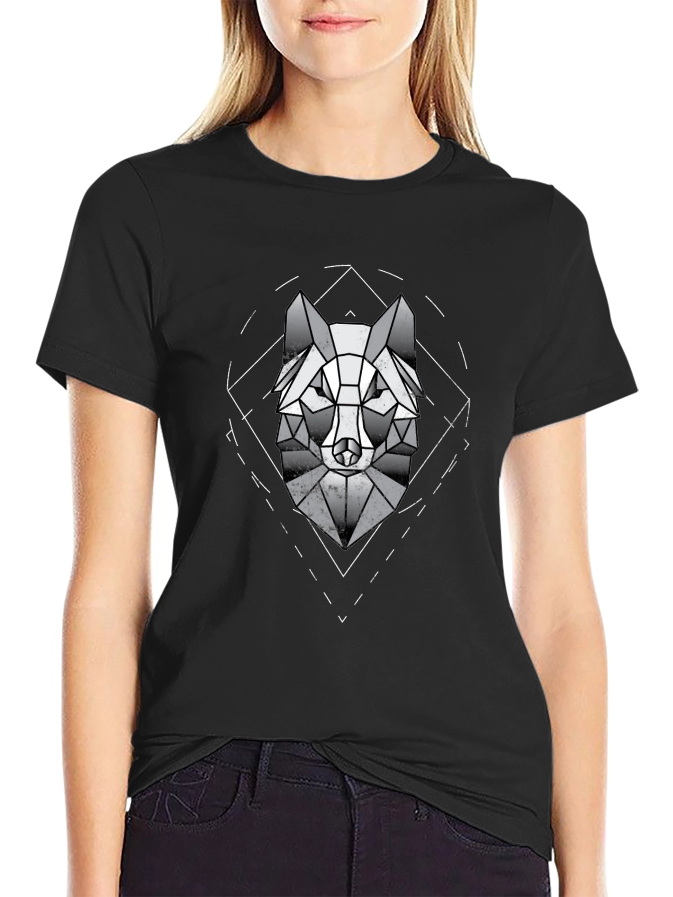 Geometric Wolf Graphic Tee - Modern Menswear