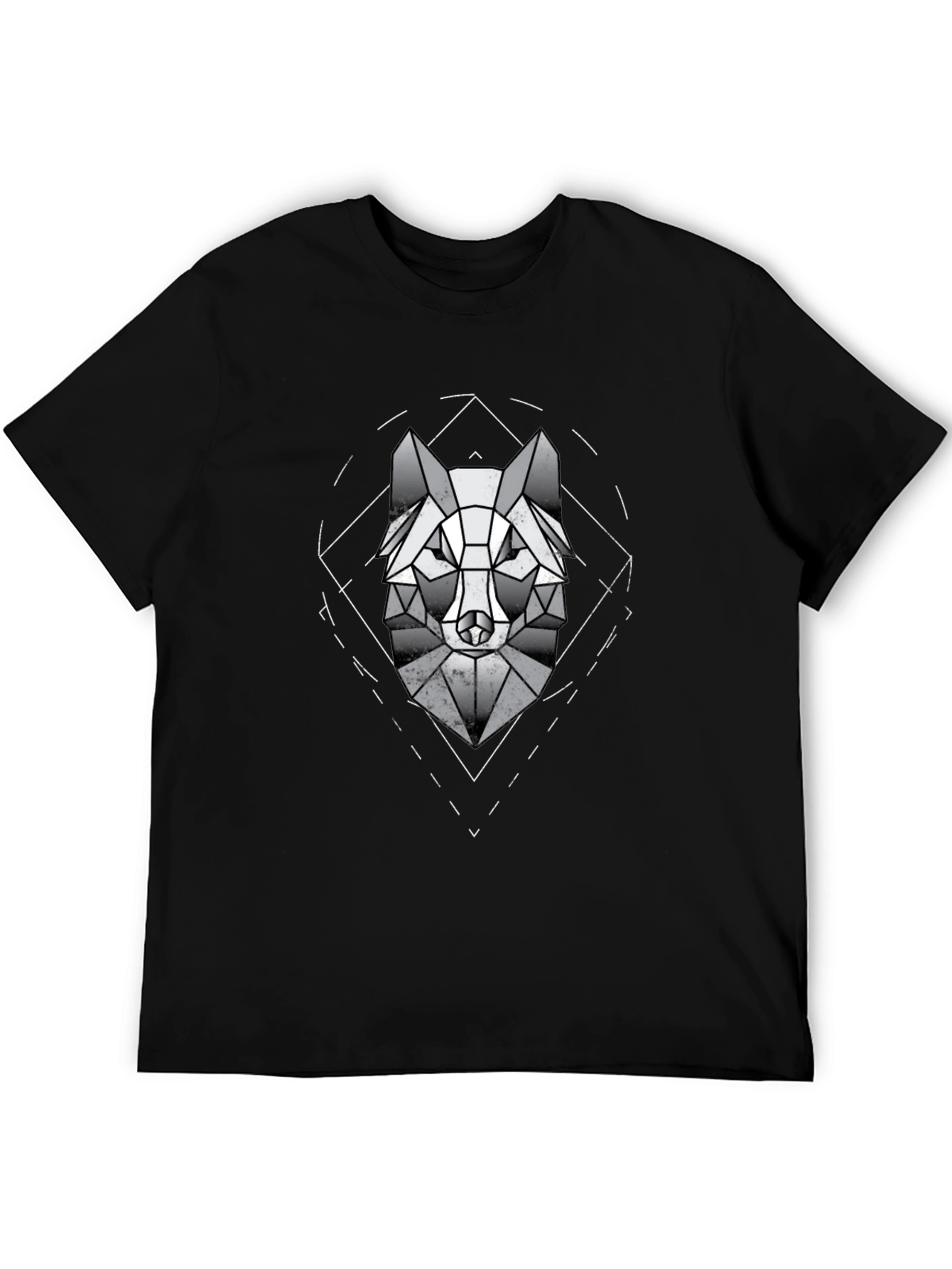 Geometric Wolf Graphic Tee - Modern Menswear